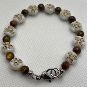Tiger Eyes and Moon Bracelet